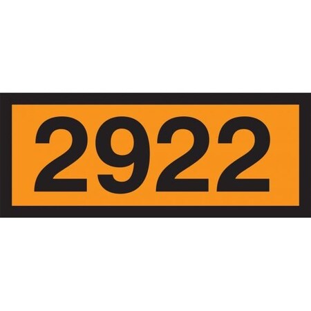 ORANGE 4DIGIT PANEL 2922 CORROSIVE MPR621CT